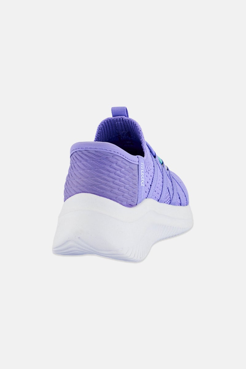 Mudd Kids Girl Brand Logo Slip On Casual Shoes, Lavender - Image 4